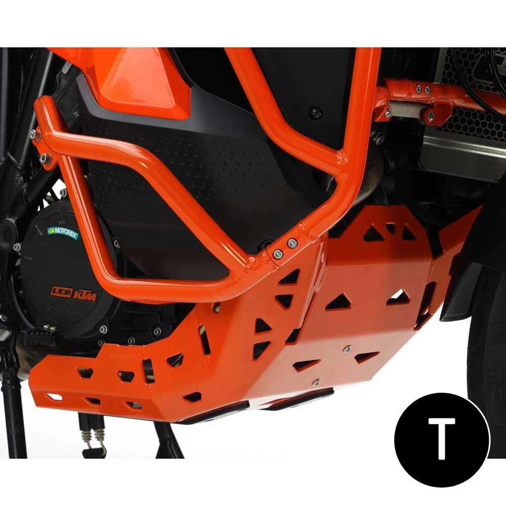 CUBRE CARTER CROSSPRO ALUMINIO KTM 1290 SUPER ADVENTURE R / S 21-25 NEGRO T -