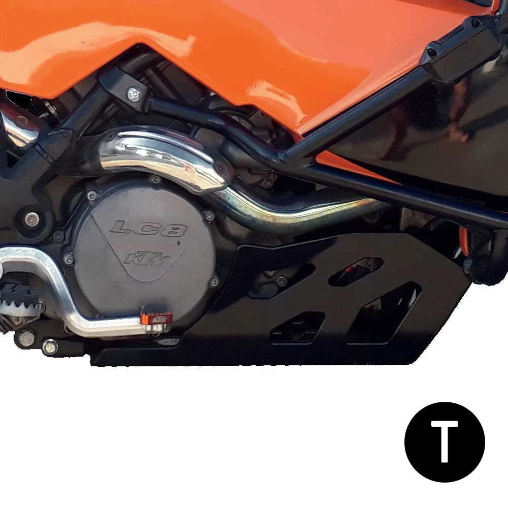 CUBRE CARTER CROSSPRO ALUMINIO KTM 950 ADVENTURE / S 02-06 / 990 ADVENTURE / R 06-12 NEGRO T -