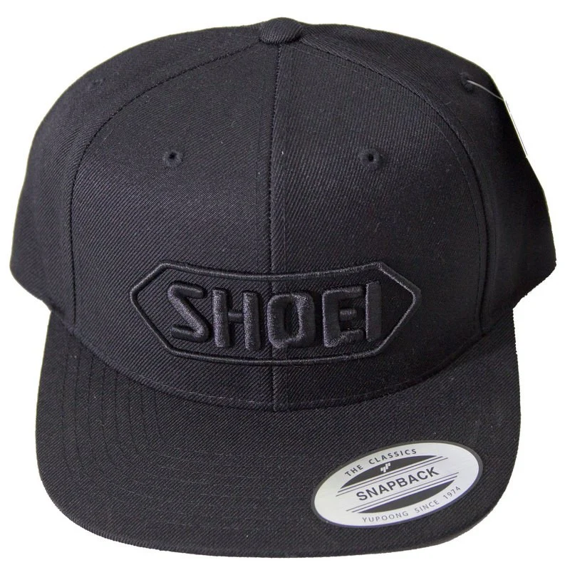 GORRA SHOEI NEGRA CON LOGO NEGRO -