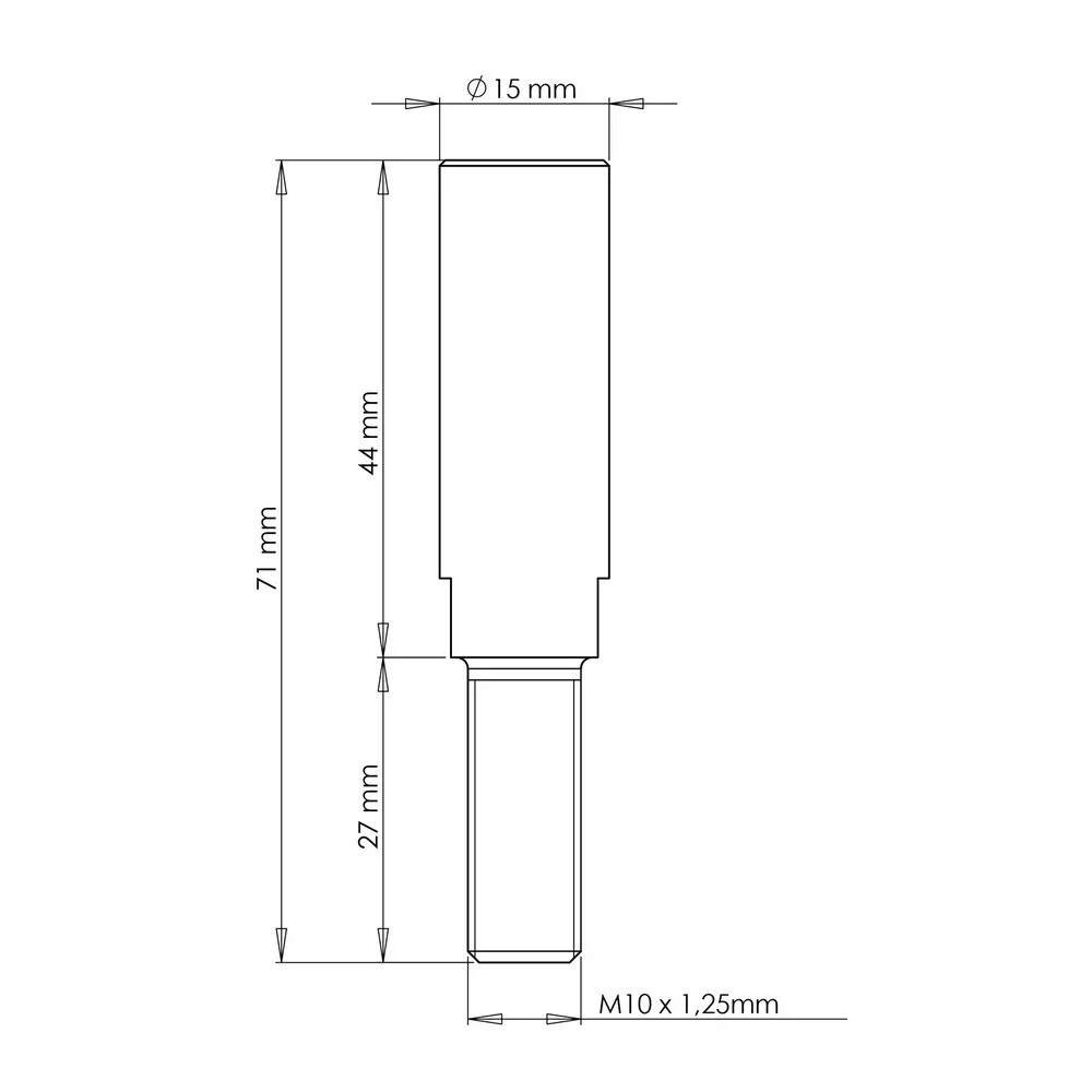KIT TORNILLOS CROSSPRO ESPACIADOR DE RUEDA M10 x 1.25MM - 45MM 8UDS - Plásticos y Protecciones