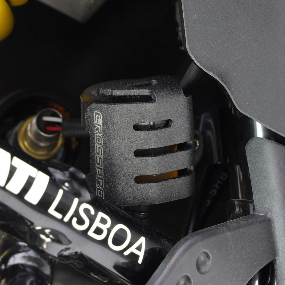 PROTECTOR DEPOSITO LIQUIDO FRENO CROSSPRO DUCATI DESERTX 22-24 NEGRO T - Plásticos y Protecciones