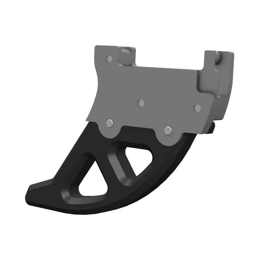 PROTECTOR DISCO FRENO TRASERO CROSSPRO ALUMINIO / DTC GASGAS 10-20 / RIEJU 20-25 PLATA / NEGRO -