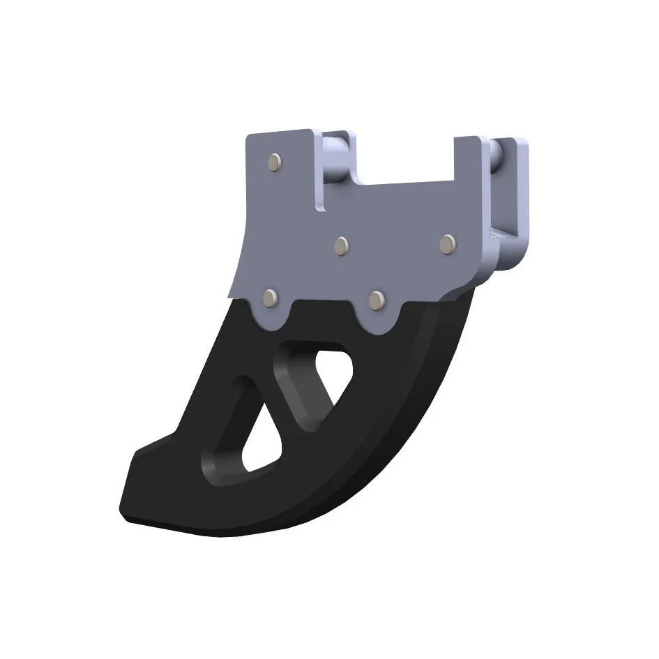 PROTECTOR DISCO FRENO TRASERO CROSSPRO ALUMINIO / DTC GASGAS 21-24 / HUSQVARNA 22-24 PLATA / NEGRO -