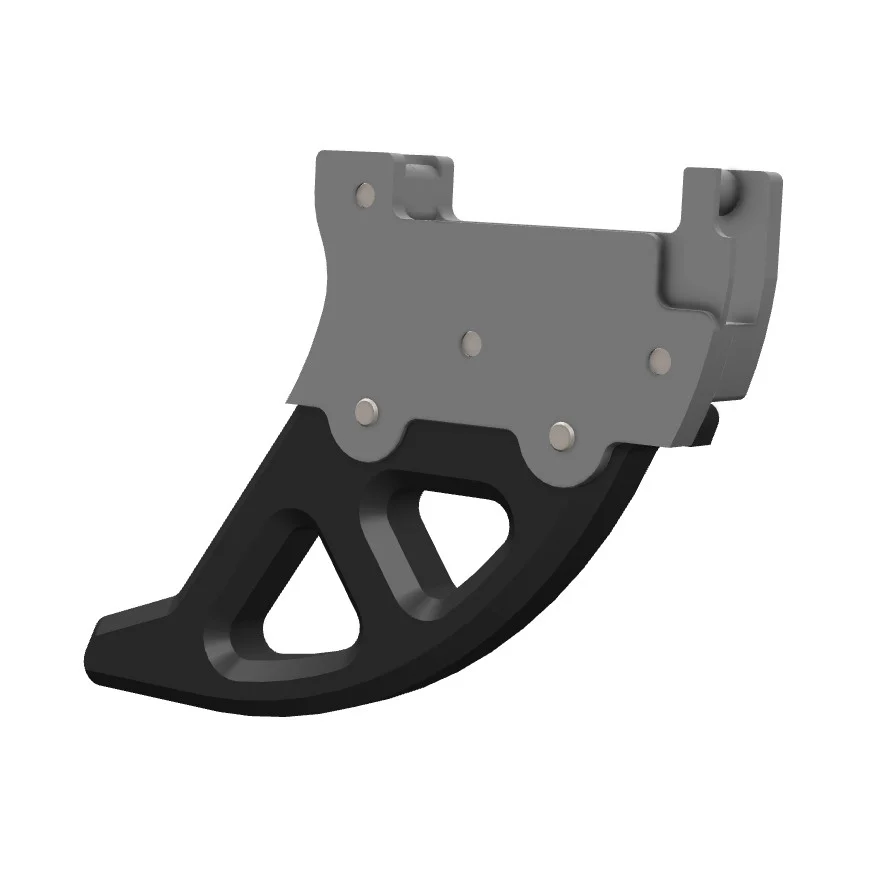 PROTECTOR DISCO FRENO TRASERO CROSSPRO ALUMINIO / DTC TRIUMPH TF250-X / TF250-E 24-25 PLATA / NEGRO -