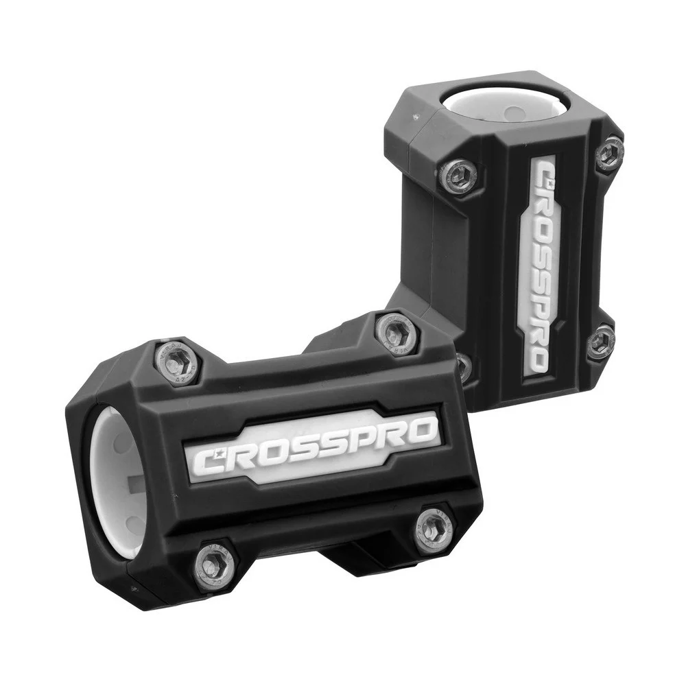 PROTECTOR NYLON BARRA LATERAL CROSSPRO NEGRO / BLANCO - Plásticos y Protecciones