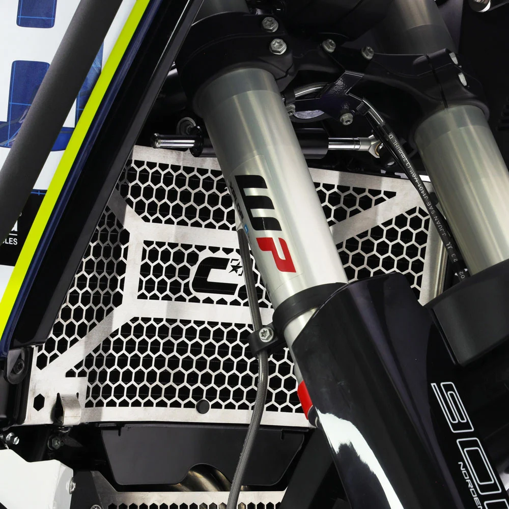 PROTECTOR RADIADOR CROSSPRO HUSQVARNA NORDEN 901 22-25 / EXP 23-25 / KTM 790 ADV 19-24... PLATA -