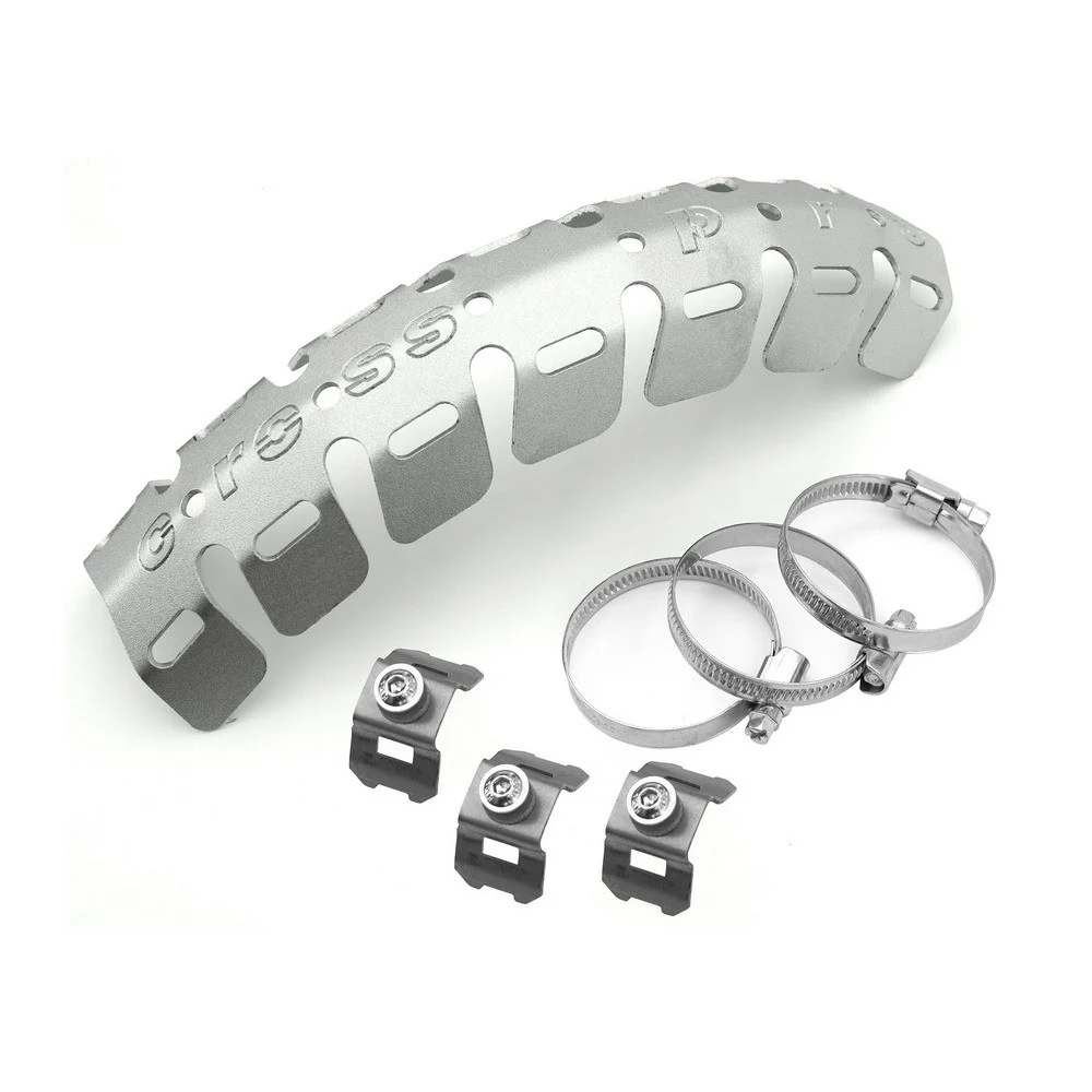 PROTECTOR UNIVERSAL CROSSPRO 4T EVO PARA COLECTOR DE ESCAPE PLATA -