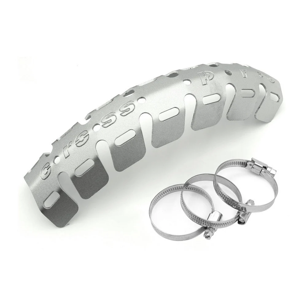 PROTECTOR UNIVERSAL CROSSPRO 4T PARA COLECTOR DE ESCAPE PLATA -