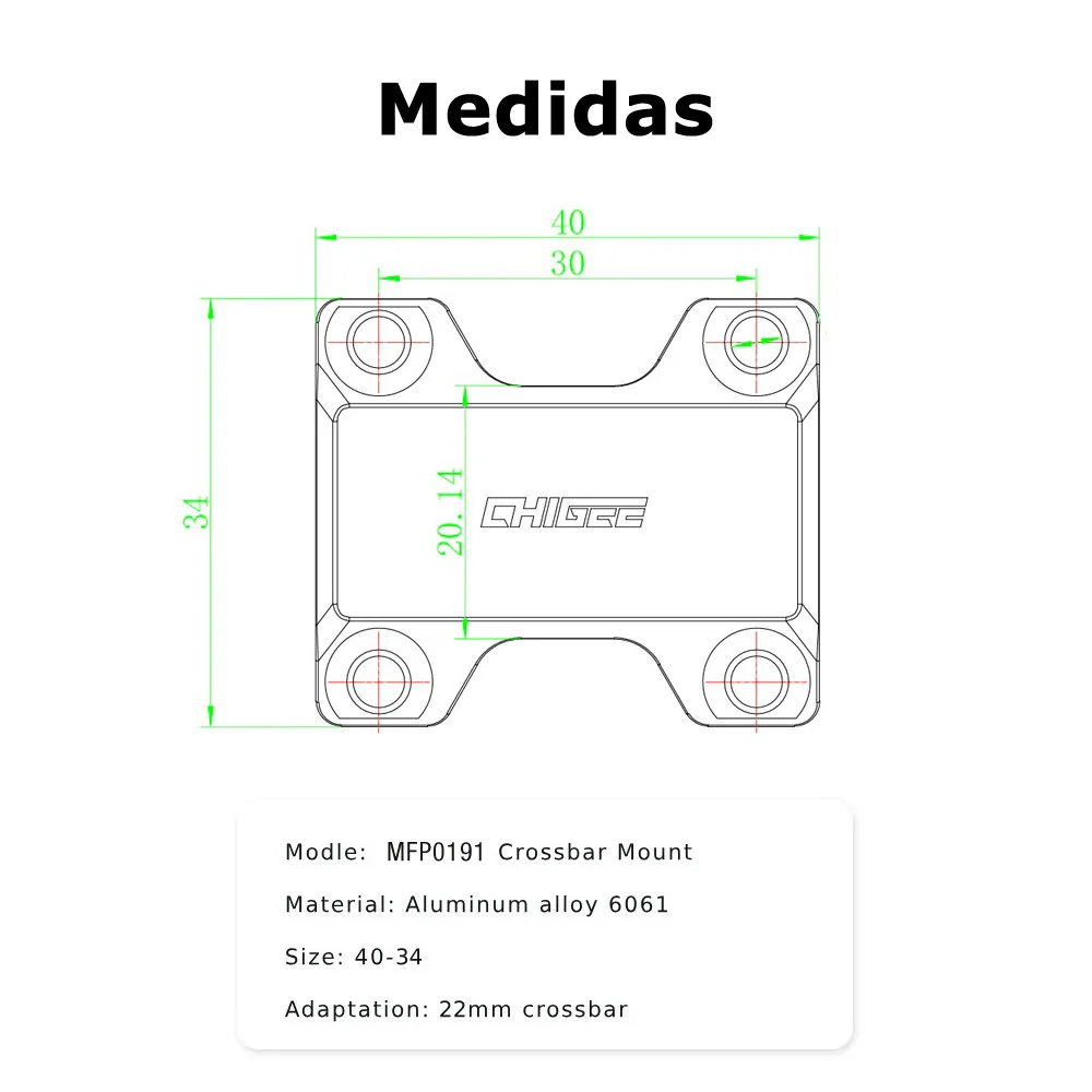 SOPORTE CHIGEE PARA BARRA TRANSVERSAL 22MM SOPORTE CHIGEE PARA BARRA TRANSVERSAL 22MM - Imagen 6