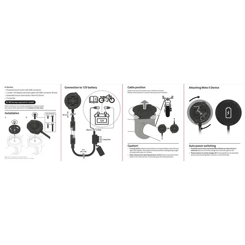 SOPORTE CON ALIMENTACION BEELINE MOTO 2 POWERED MOUNT SOPORTE CON ALIMENTACION BEELINE MOTO 2 POWERED MOUNT - Imagen 9