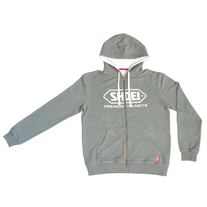SUDADERA SHOEI CON CAPUCHA GRIS -