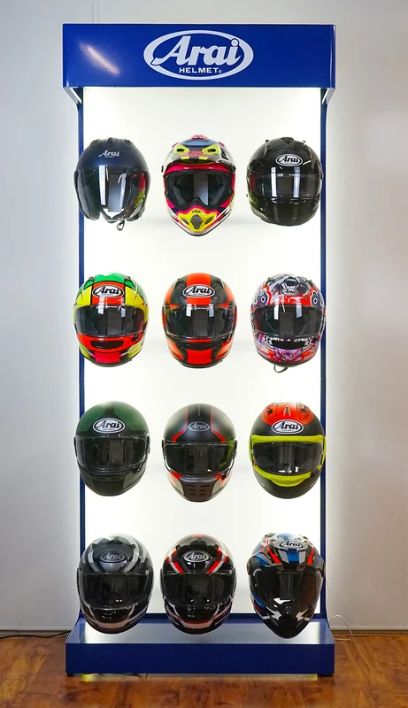 Expositor de cascos ARAI - 12 cascos Expositor de cascos ARAI - 12 cascos - Imagen 2